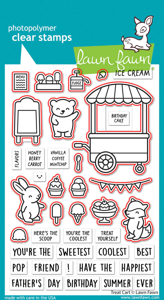 Treat Cart Stamps and Die Bundle by Lawn Fawn